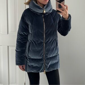🎁 Authentic Herno down filled blue gray puffer coat parka 40 M